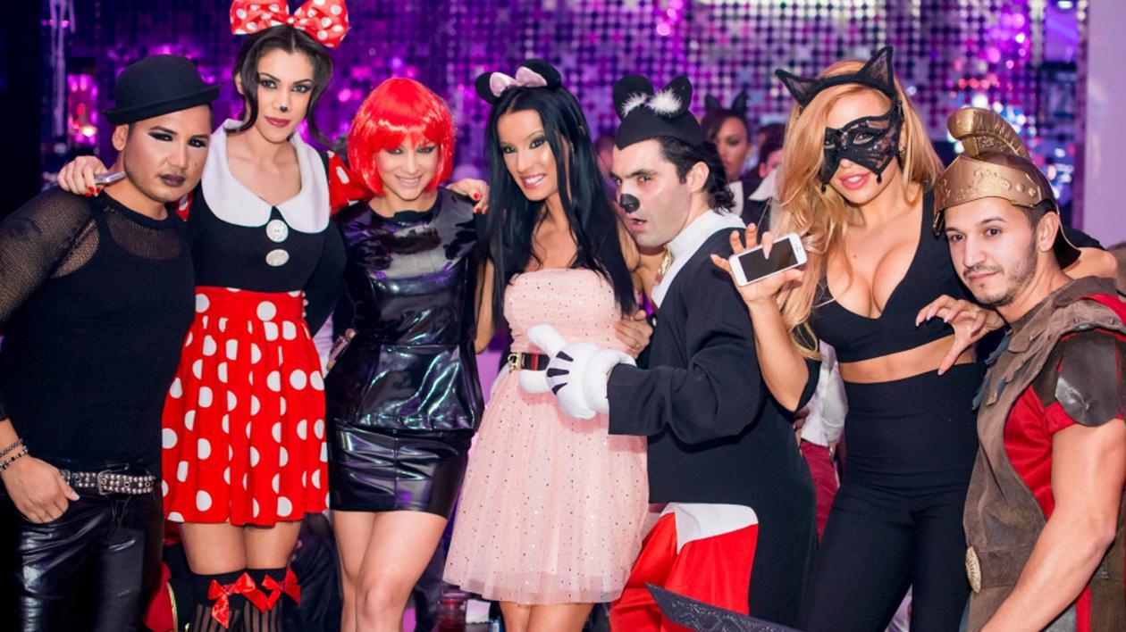 Lora, Pepe și Adelina Pestrițu, costumații trăsnite în club, de Halloween | FOTO