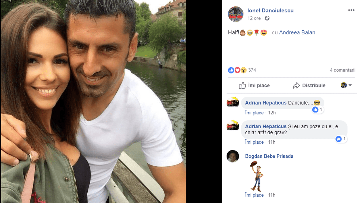 Ionel Dănciulescu a oficializat relația cu Andreea Bododel, fosta soție a lui Tibi Bălan