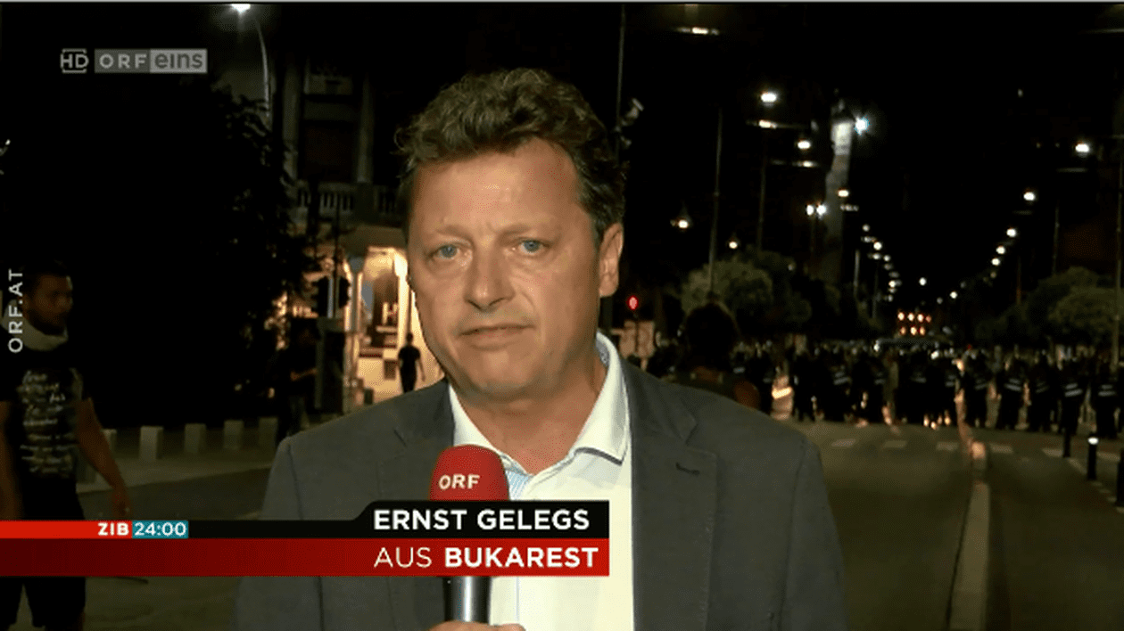 Echipă a televiziunii de stat din Austria, bătută de jandarmi în timpul protestelor din Piața Victoriei. Reacția cancelarului austriac