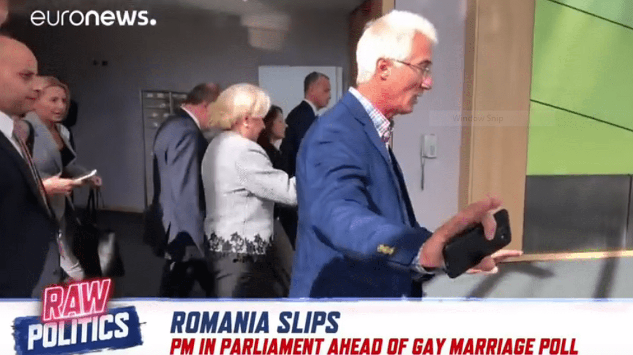 foto Euronews captura, premierul Viorica Dancila