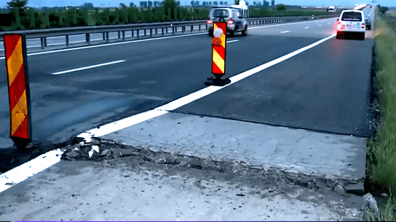 Tronsonul din beton al Autostrăzii Soarelui intră în reparații