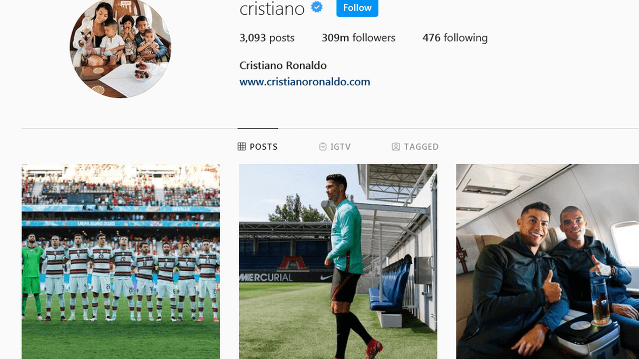 Suma uriașă pe care o primește Cristiano Ronaldo pentru o postare pe Instagram. Cine este în Top 10