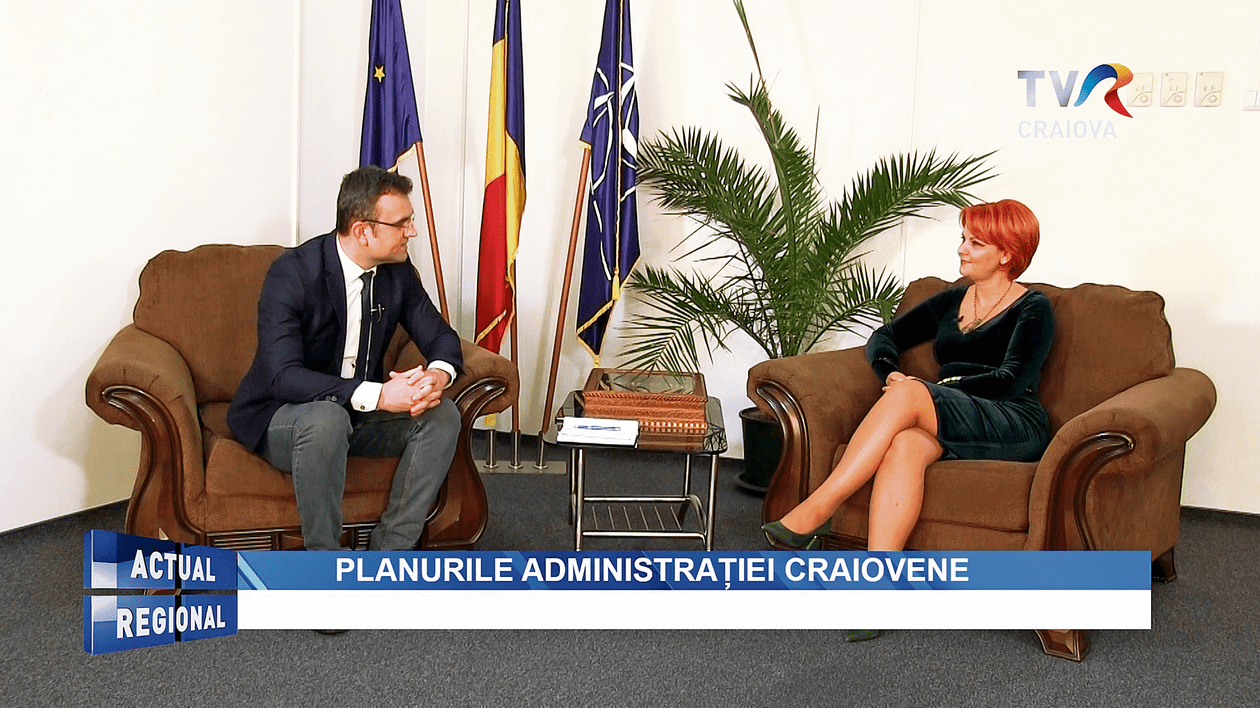 Directorul TVR Craiova i-a luat un interviu fără întrebări Olguței Vasilescu. Ziaristul: „Este spectaculos! Iar arcadele sunt senzaționale…”