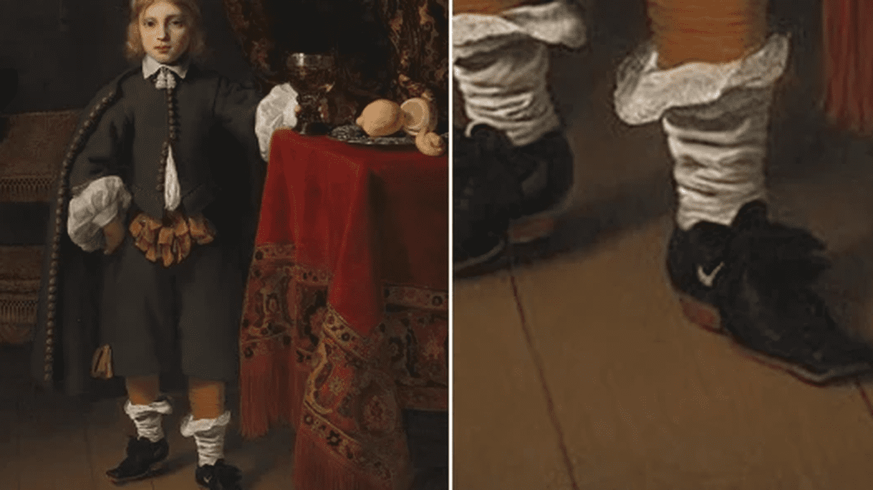 Vizitatorii, invitați să observe „detaliul modern” dintr-o pictură veche de 400 de ani, expusă la Galeria Națională de Artă din Londra