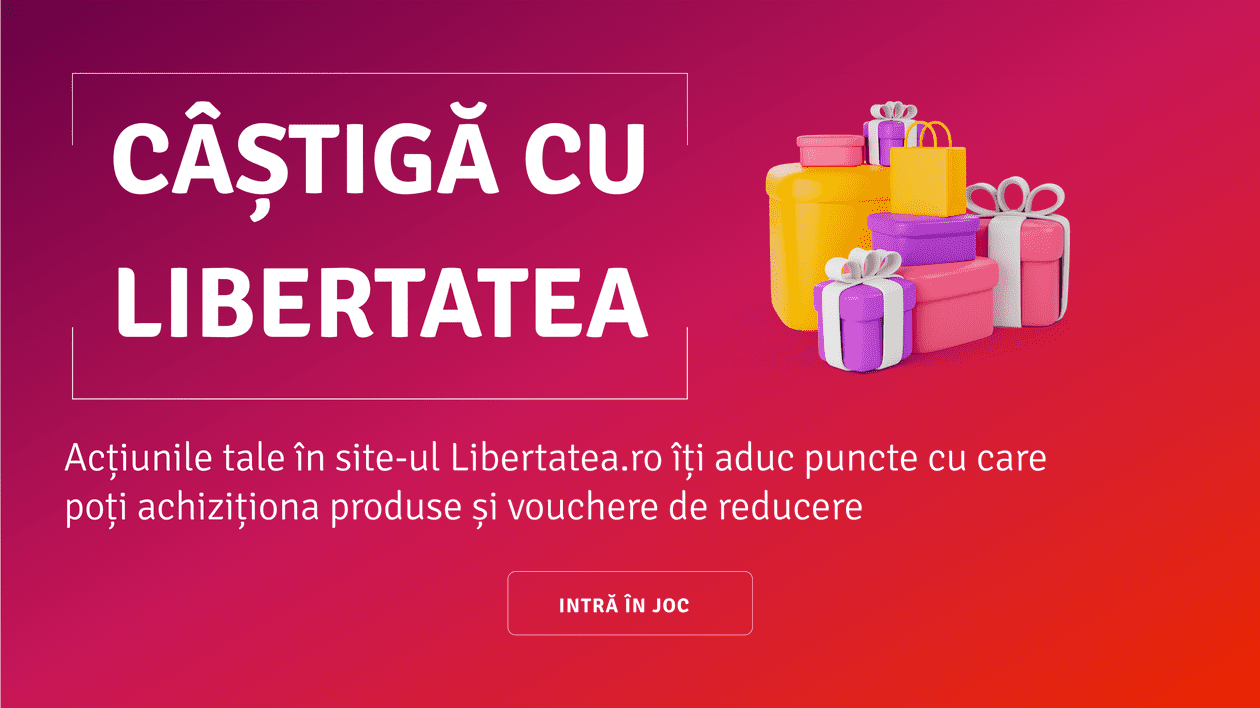 Acțiunile tale în site-ul Libertatea îți aduc puncte cu care poți achiziționa produse. Intră în joc!