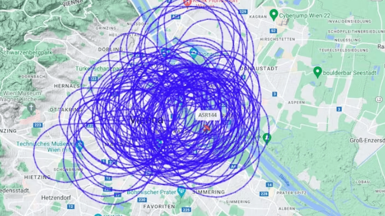 „Înfricoșător”. Motivul pentru care o aeronavă s-a rotit peste Viena ore în șir