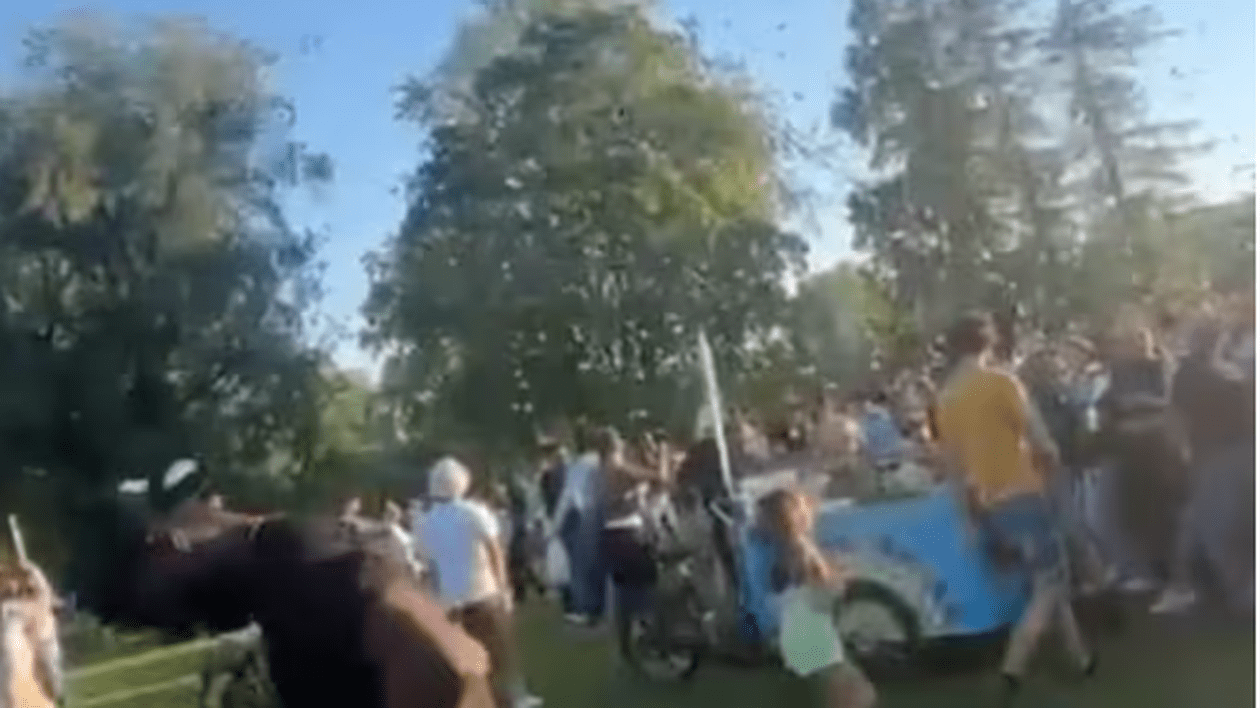 Sute de oameni s-au călcat în picioare să culeagă bancnotele aruncate dintr-o dronă de un influencer, în Elveția. VIDEO