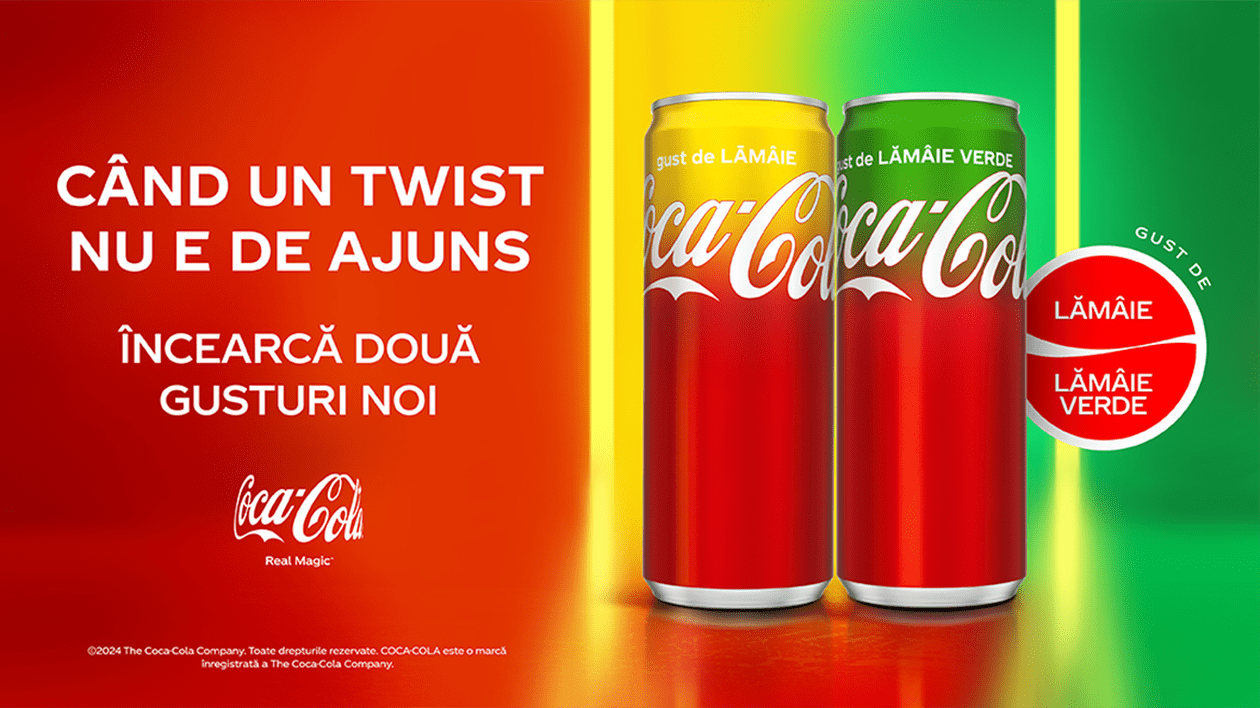 De ce să te mulțumești cu o singură opțiune preferată? Coca-Cola a lansat două noi variante răcoritoare: Coca-Cola cu gust de Lămâie și Coca-Cola cu gust de Lămâie Verde