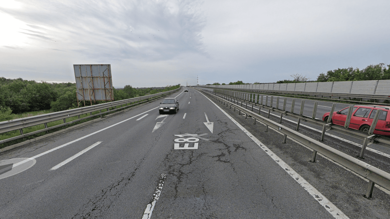Captură Google Street View, Autostrada A1 București Pitești, zona km 109