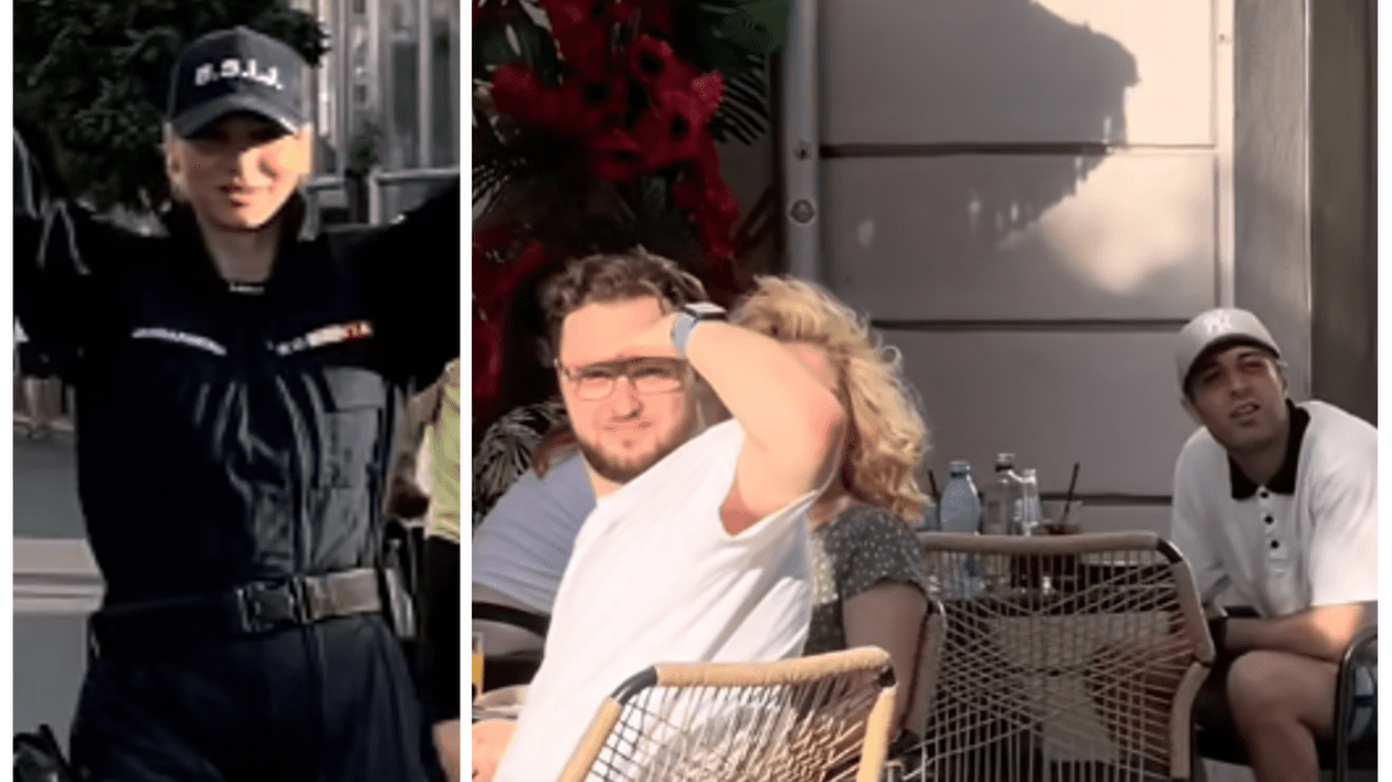 Video viral cu o jandarmeriță în uniformă care defilează pe străzile Bucureștiului: „Crezi că reziști ispitei?” | VIDEO