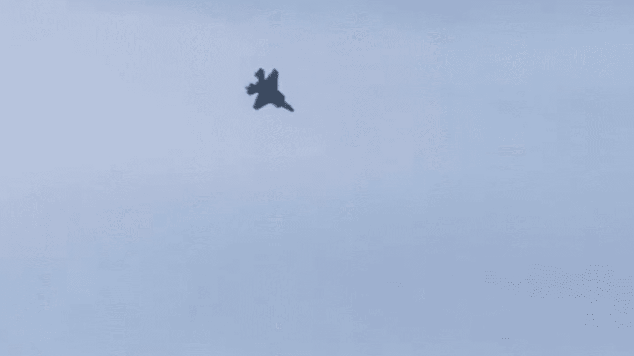 Avionul F-35 a fost surprins în timp ce se prăbușește.