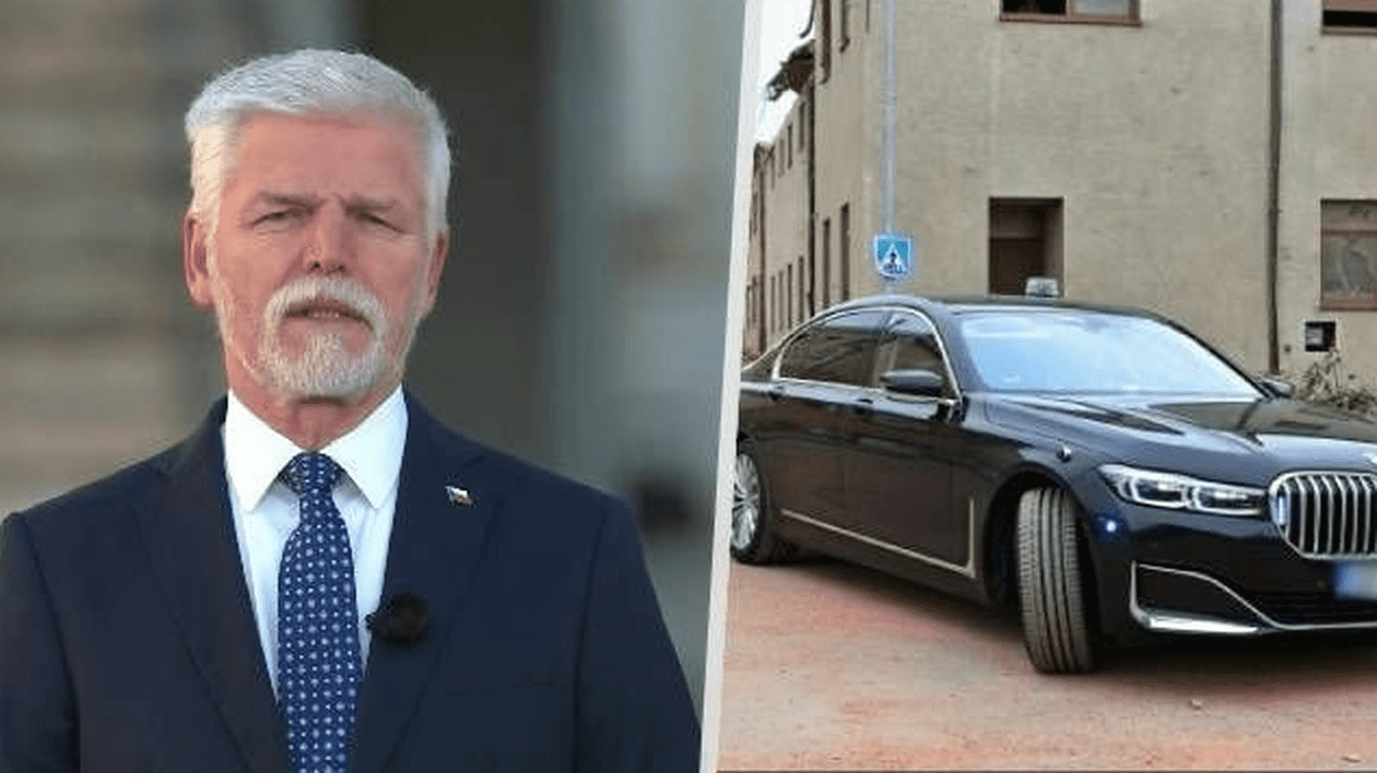 Mașina oficială a președintelui ceh Petr Pavel, implicată într-un accident rutier. Ofițerul care o conducea era beat. Foto: Blesk
