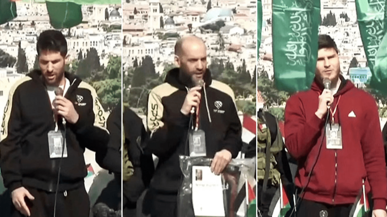 Cei trei ostatici eliberati sambata de Hamas