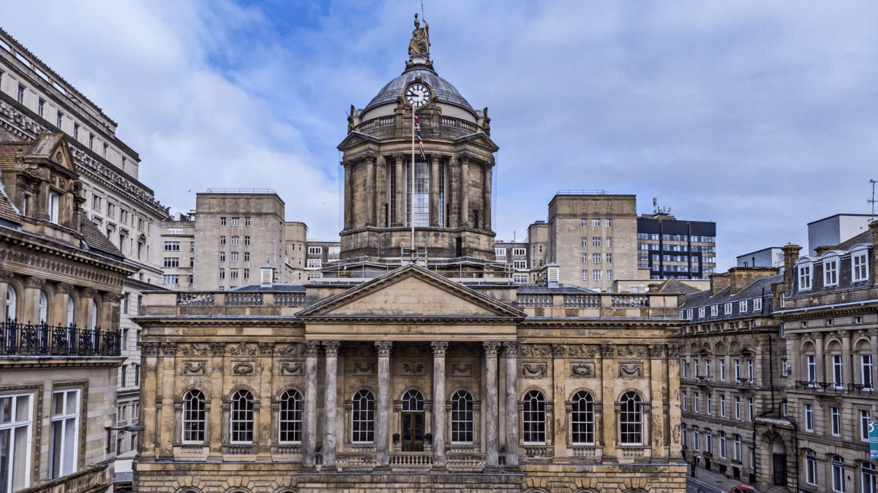 Imagine generală a Primăriei din Liverpool