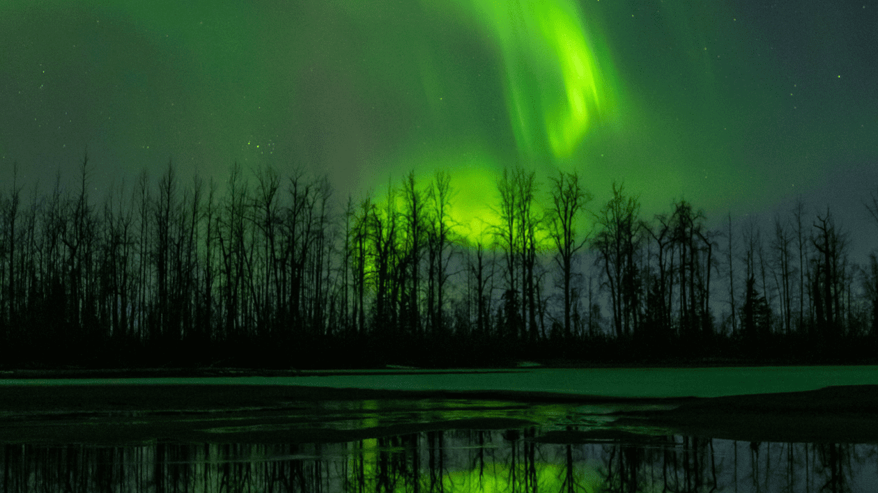 Aurora boreală a pictat cerul în verde: spectacolul de lumini, filmat de un astronaut al ISS | VIDEO