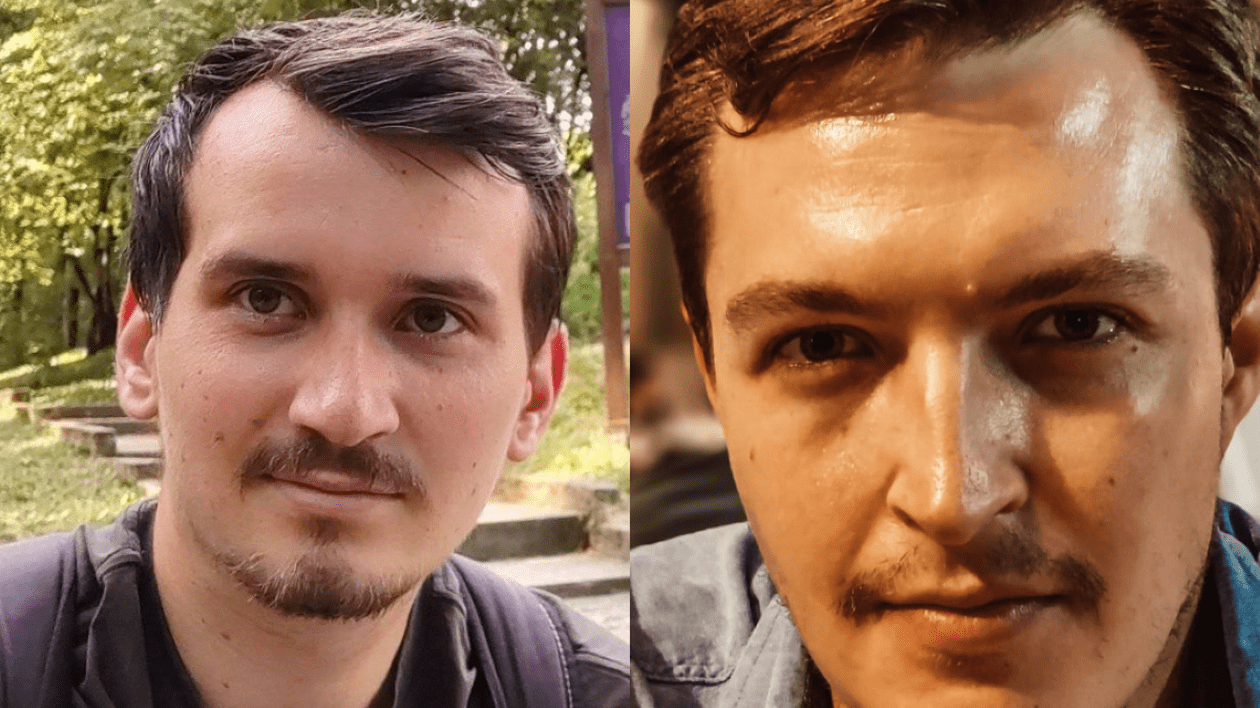 Poză cu cei doi medici rezidenți care au murit: în dreapta se află George Ștefan Tilă, iar în stânga este Emanuel Mirel Luca