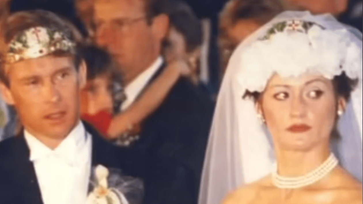 Nadia Comăneci și Bart Conner, imagine de la nuntă