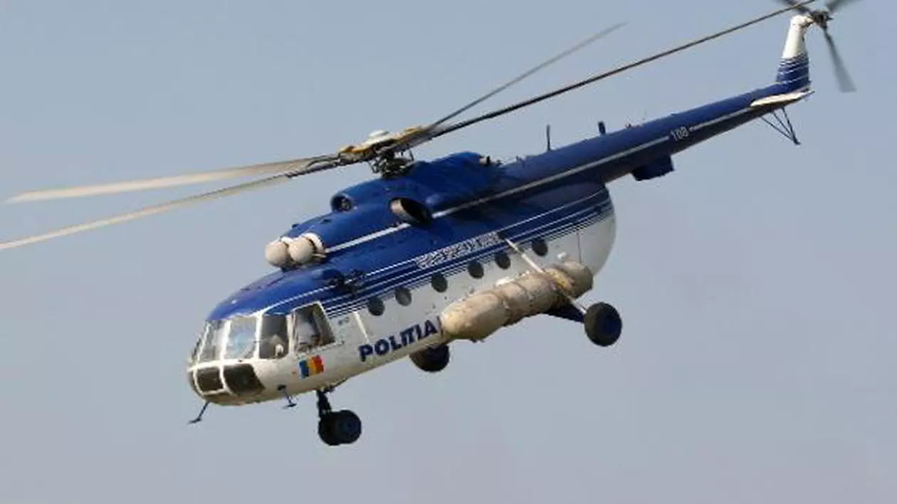 Poliția supraveghează măsurile de distanțare socială din județul Olt cu elicopterul