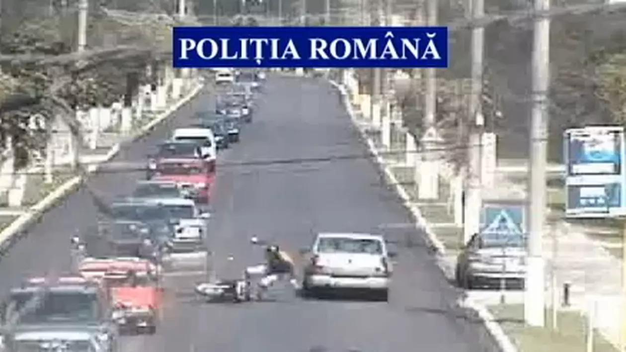 Video | Un motociclist accidentat pe DN1, cel mai vizualizat film al Poliţiei