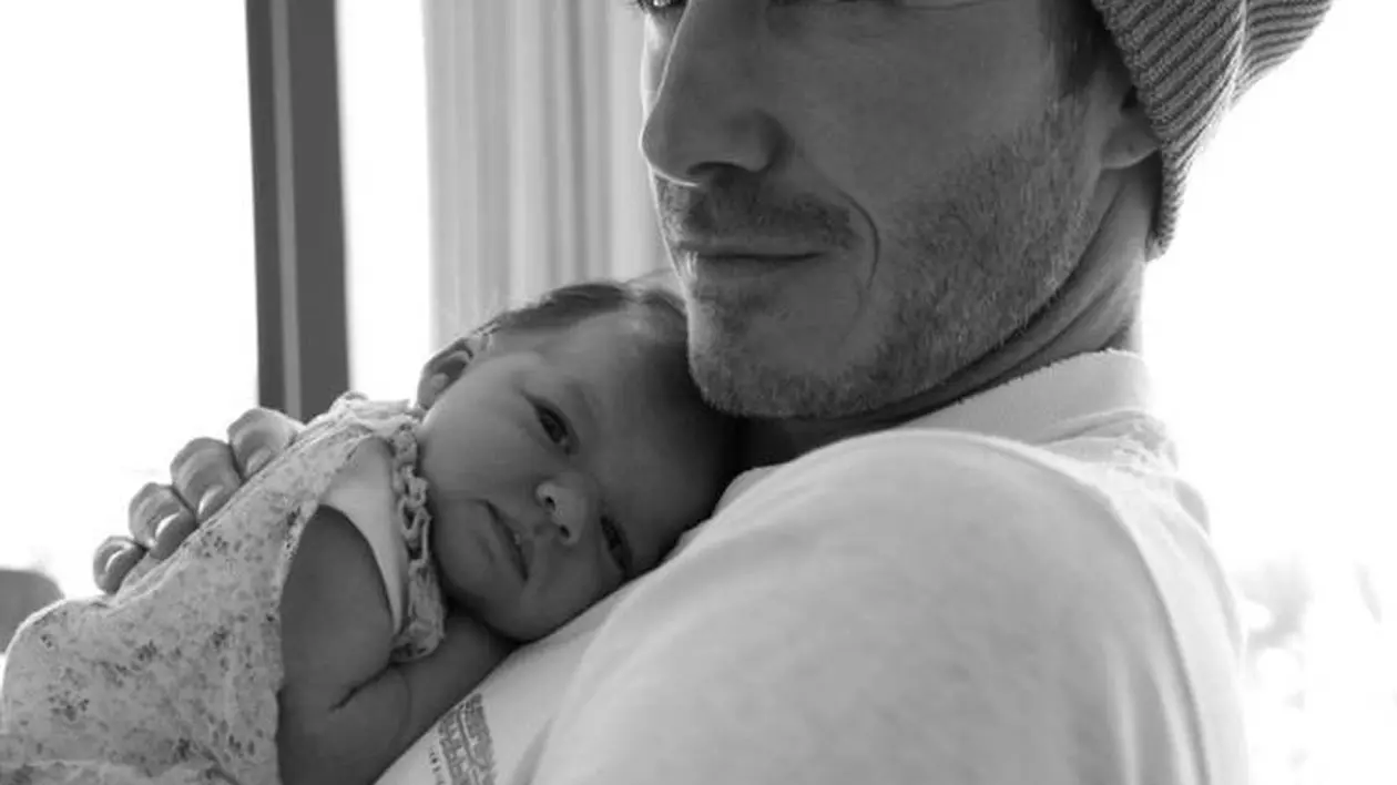 Micuța Harper Seven i-a scos fire albe lui David Beckham