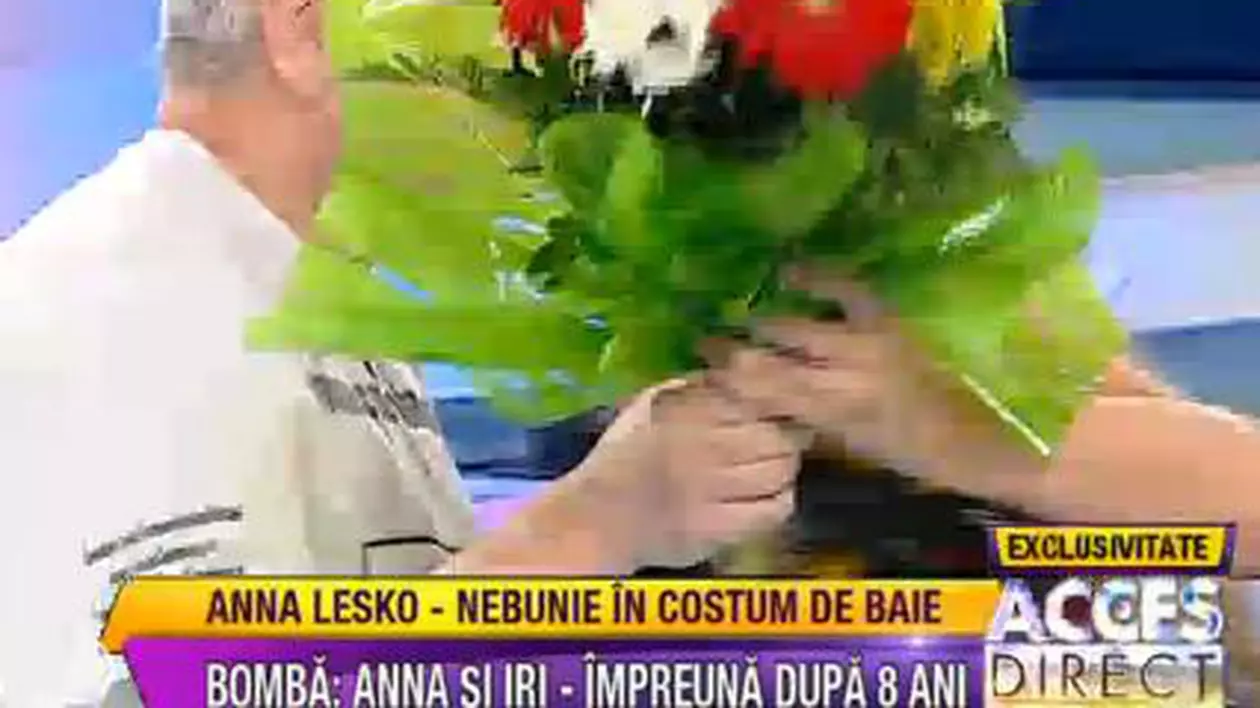 Întâlnire periculoasă în direct! Irinel Columbeanu și-a pupat fosta iubită: Iri şi Anna Lesko, după 8 ani!