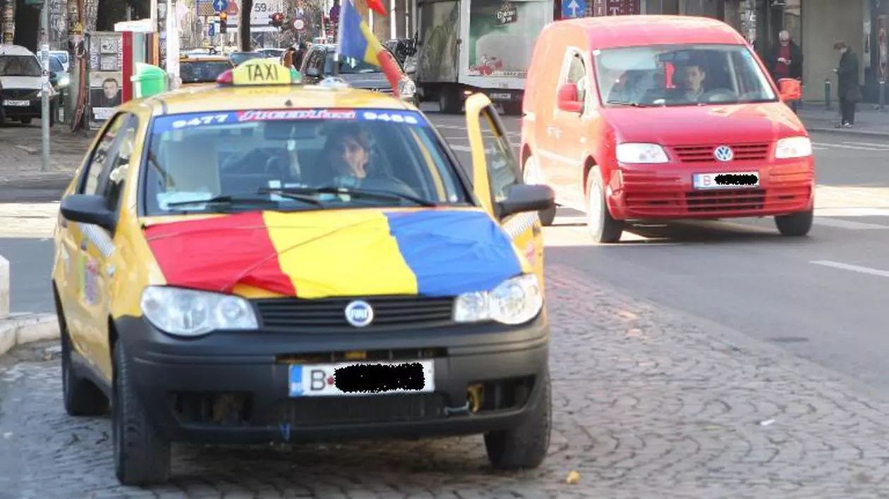 Aşa îşi arată patriotismul un taximetrist din Bucureşti