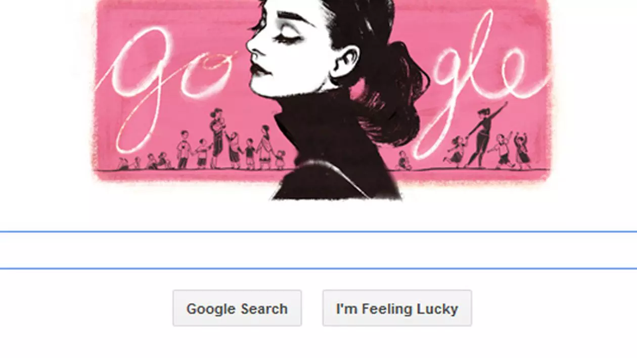 Audrey Hepburn, SĂRBĂTORITĂ DE GOOGLE la 85 de ani de la naşterea actriţei