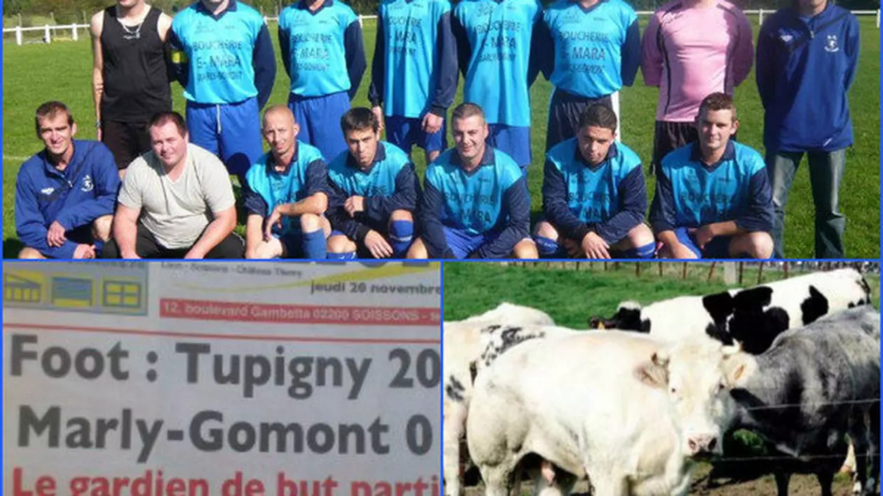 INCREDIBIL! O echipă din Franţa a pierdut cu 20-0, din cauza unei vaci...