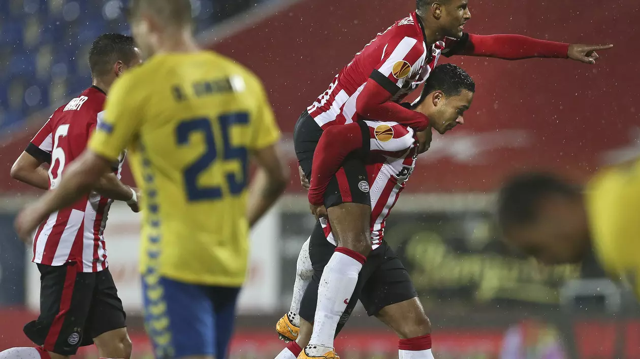 VIDEO / Liga Europa: Estoril - PSV Eindhoven 3-3. Partida, întreruptă ieri, s-a terminat azi