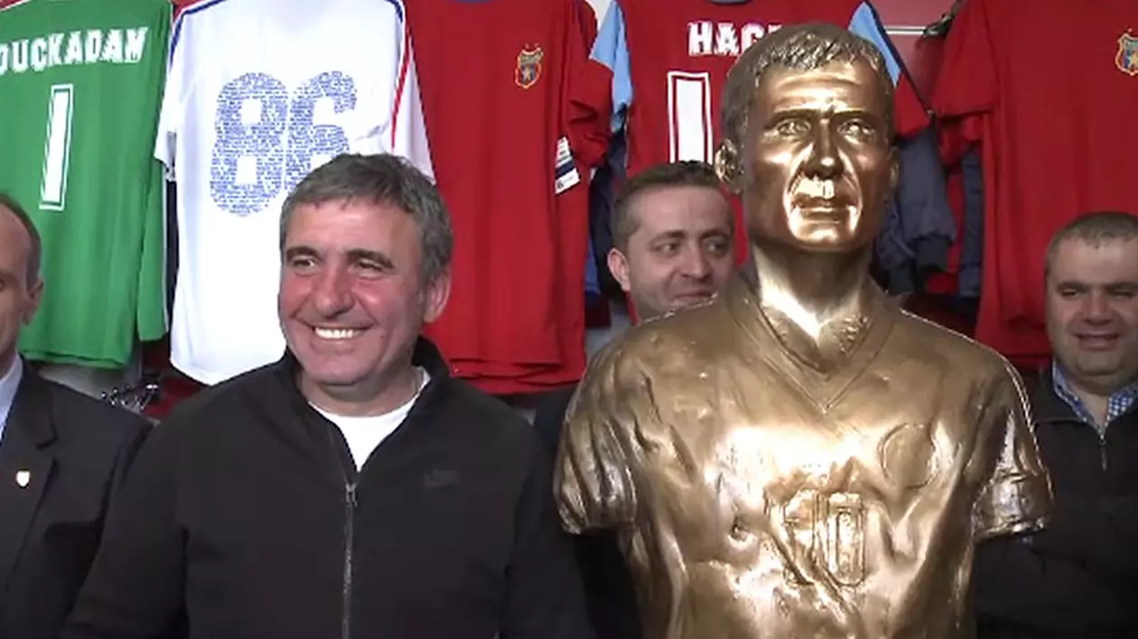 Și, totuși, i-au făcut STATUIE!!! Gică Hagi s-a răzgândit, după 17 ani. ^În 1998: ”Trebuie să ne faceți statuie”. În 2015: ”Nu vreau statuie. Sunt legendă!” / VIDEO