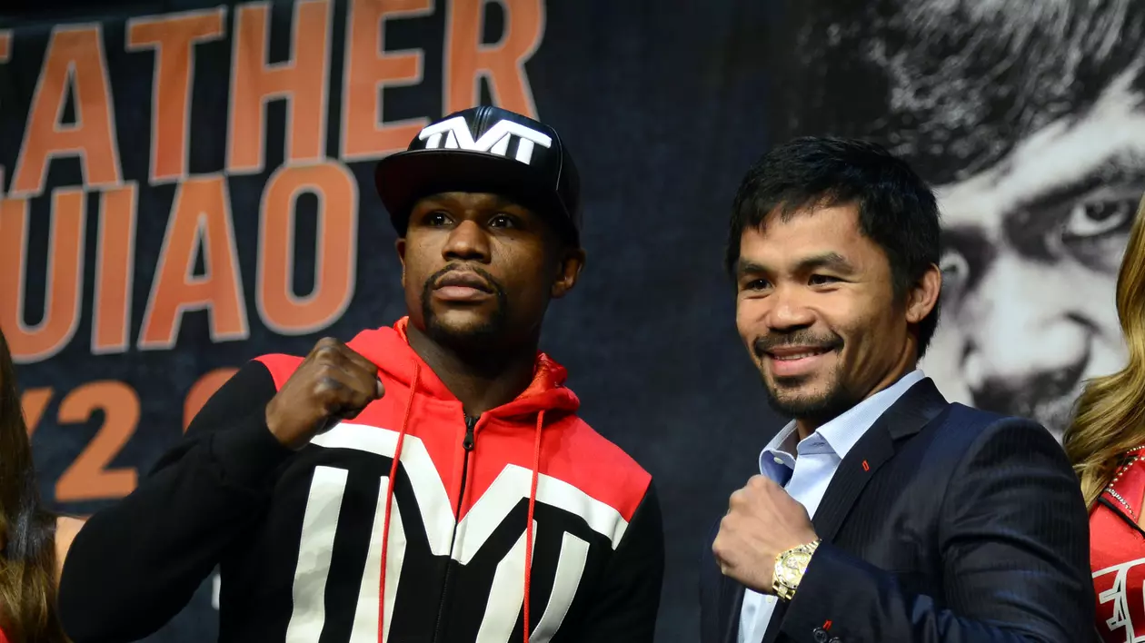 Manny Pacquiao și Floyd Mayweather s-au privit în ochi. Filipinezul a avut o reacție neașteptată / GALERIE FOTO&VIDEO