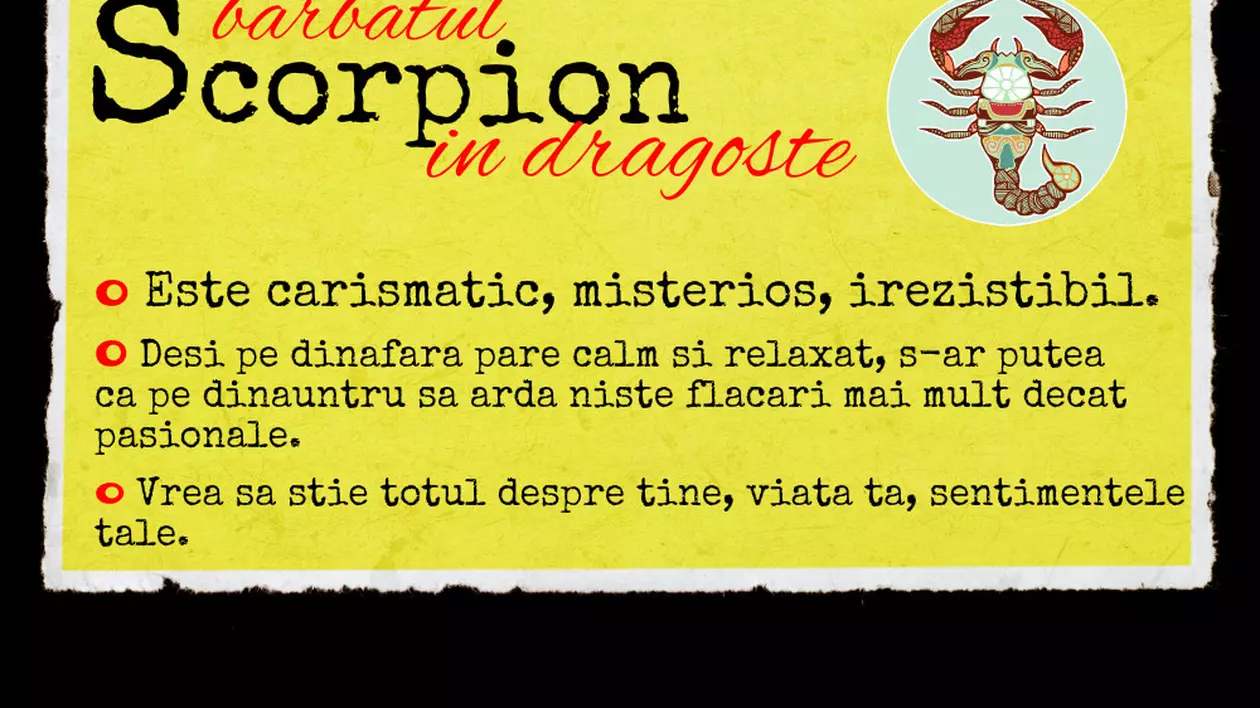 BĂRBATUL SCORPION ÎN DRAGOSTE