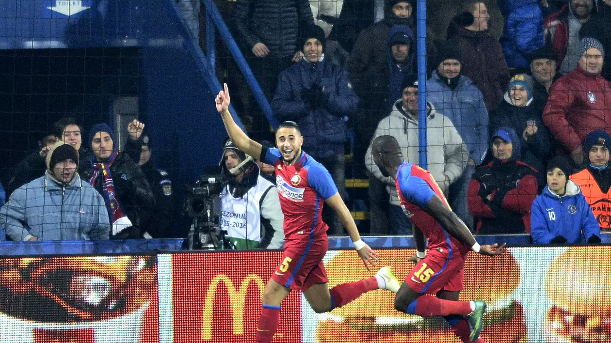 Liga I. Viitorul - Steaua 0-1. ^Hagi a pierdut duelul antrenorilor cu Reghe. Gazdele puteau primi un penalty, Papp - eliminat