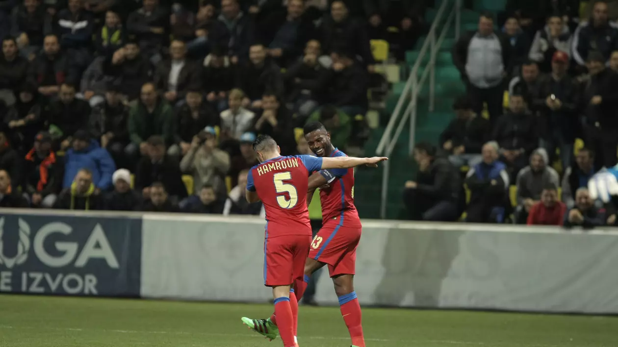 Chiajna - Steaua 0-2. Campioana, start lansat. ^Varela i-a dedicat golul lui MM, eliberat luni. Steaua, matematic în play-off / FOTO&VIDEO