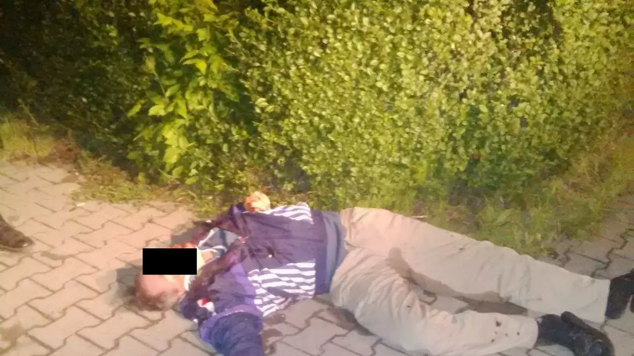FOTO ȘOCANT! Găsit mort lângă spitalul din Târgu Jiu, într-o baltă de sânge
