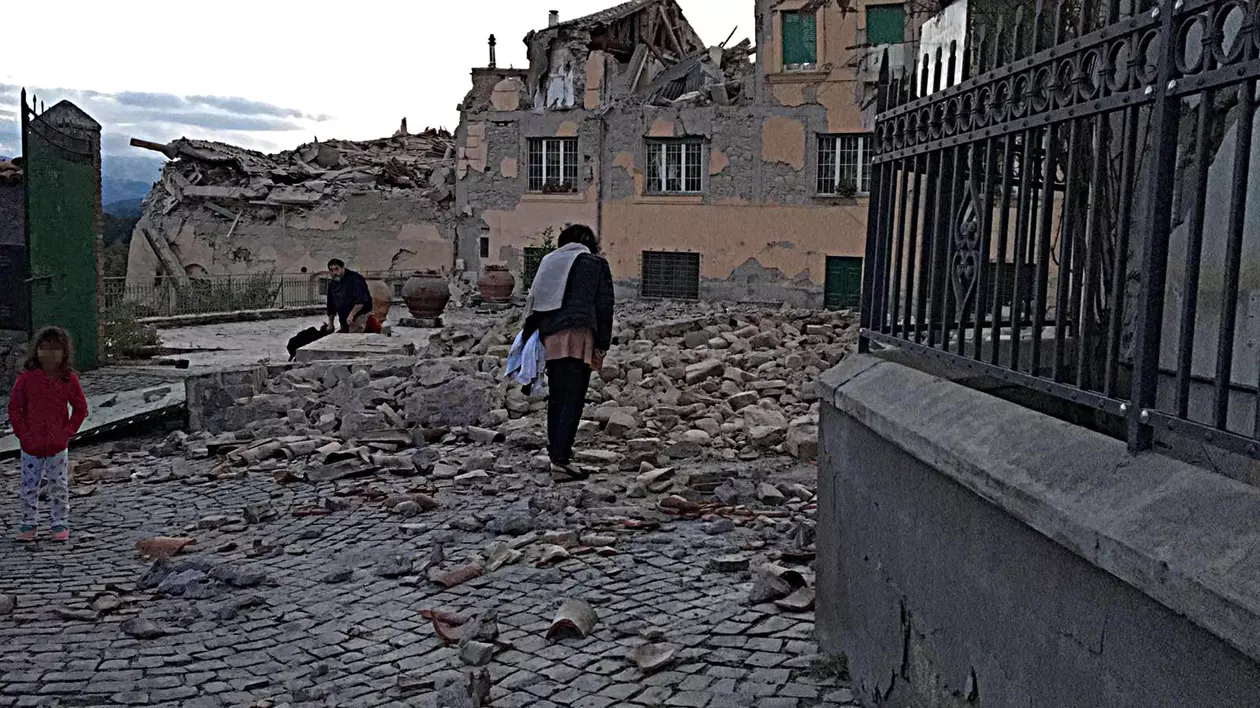 Cutremur în Italia. Imagini cu momentul în care s-a produs seismul / VIDEO