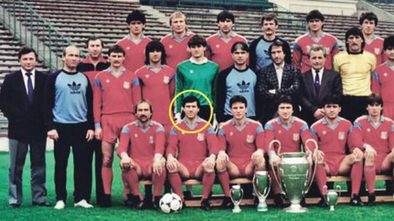 Lucian Bălan (încercuit), primul jucător din echipa Stelei 1986 care a murit