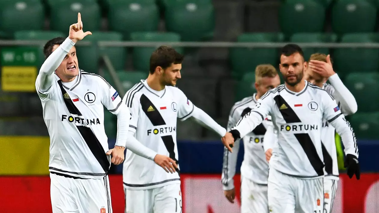 Miroslav Radovici (stânga) și colegii lui de la Legia au obținut un rezultat de răsunet în Liga Campionilor: 3-3 cu Real Madrid.