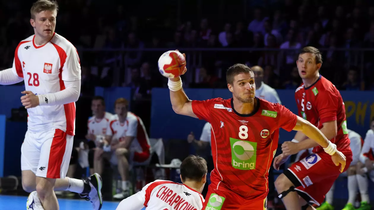 Ziua a patra la Campionatul Mondial de handbal masculin 2017. Norvegia - Rusia și Ungaria - Croația, meciurile zilei. Programul de duminică. Norvegianul Myrhol, în acțiune.
