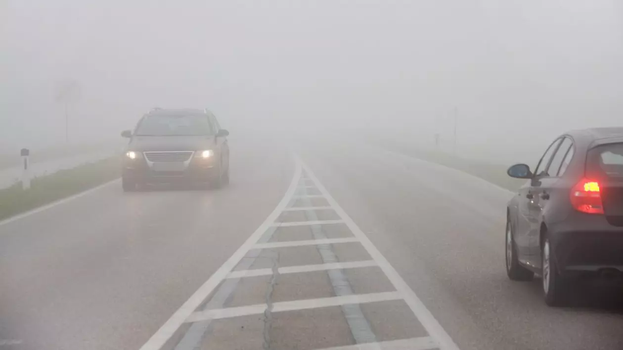 Vizibilitate redusă pe Autostrada Bucureşti - Ploieşti