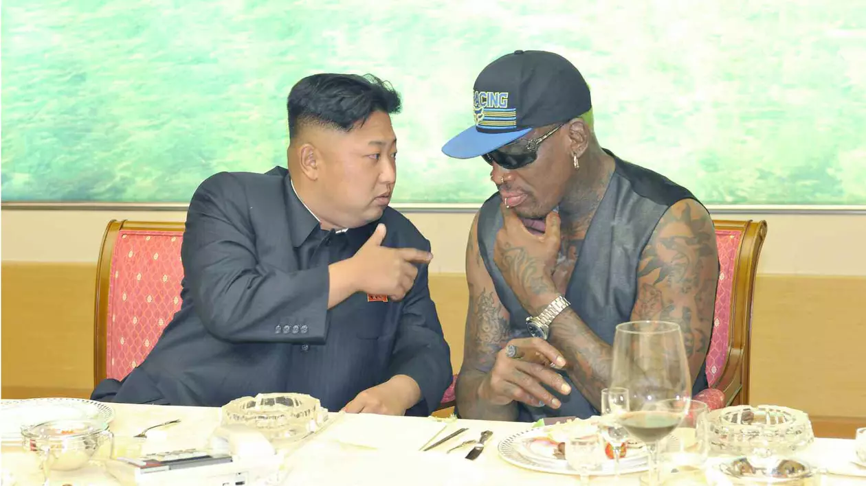 Kim Jong-un și Dennis Rodman, în 2013 / Foto: EPA