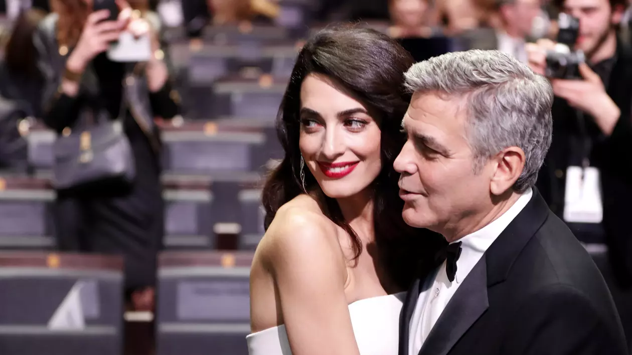 Amal Clooney și George Clooney, la premiile Cesar