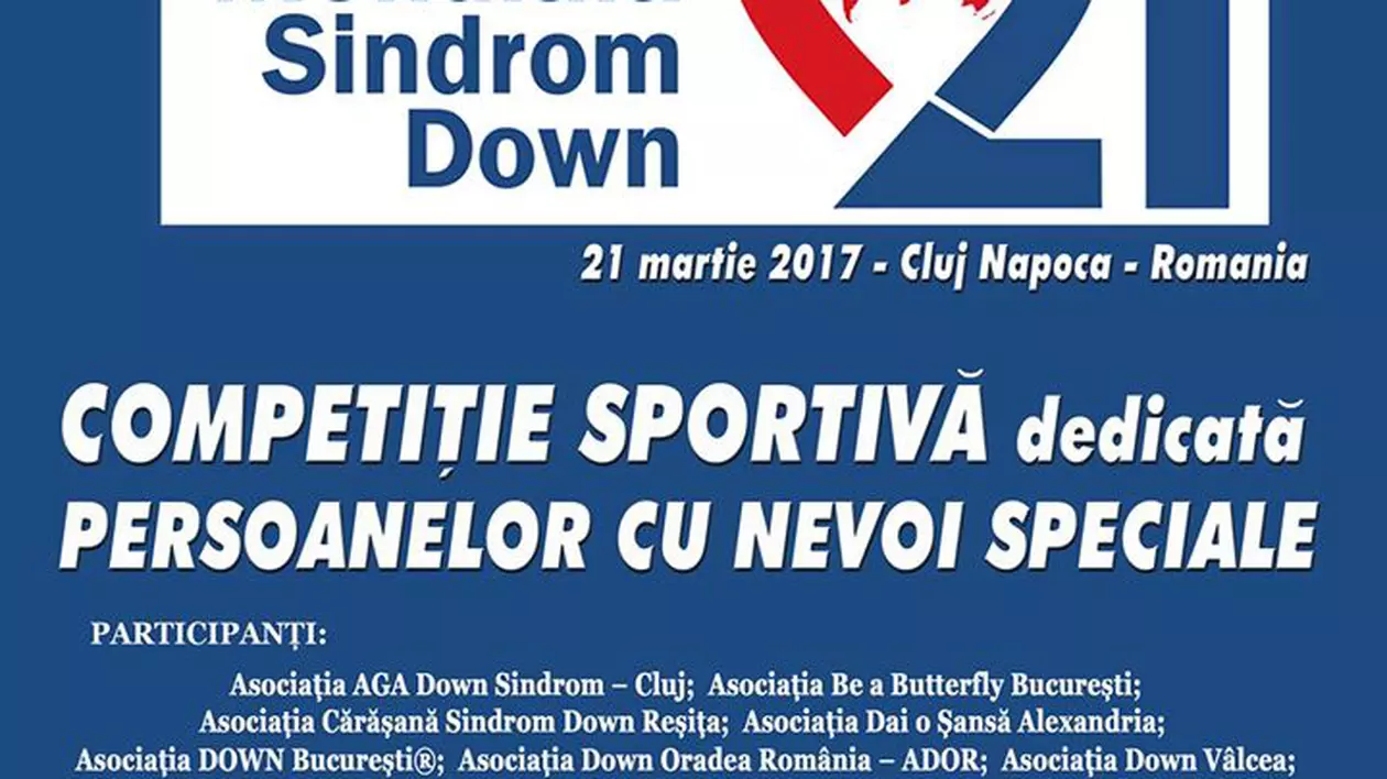 Ziua mondială a sindromului Down, sărbătorită pe 21 martie 2017 la Cluj-Napoca