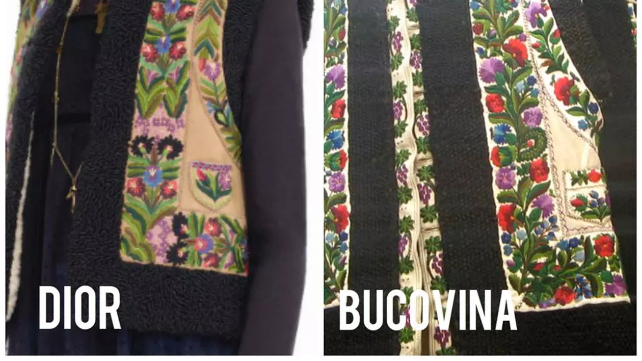 Dior a copiat și o vesta din Bucovina