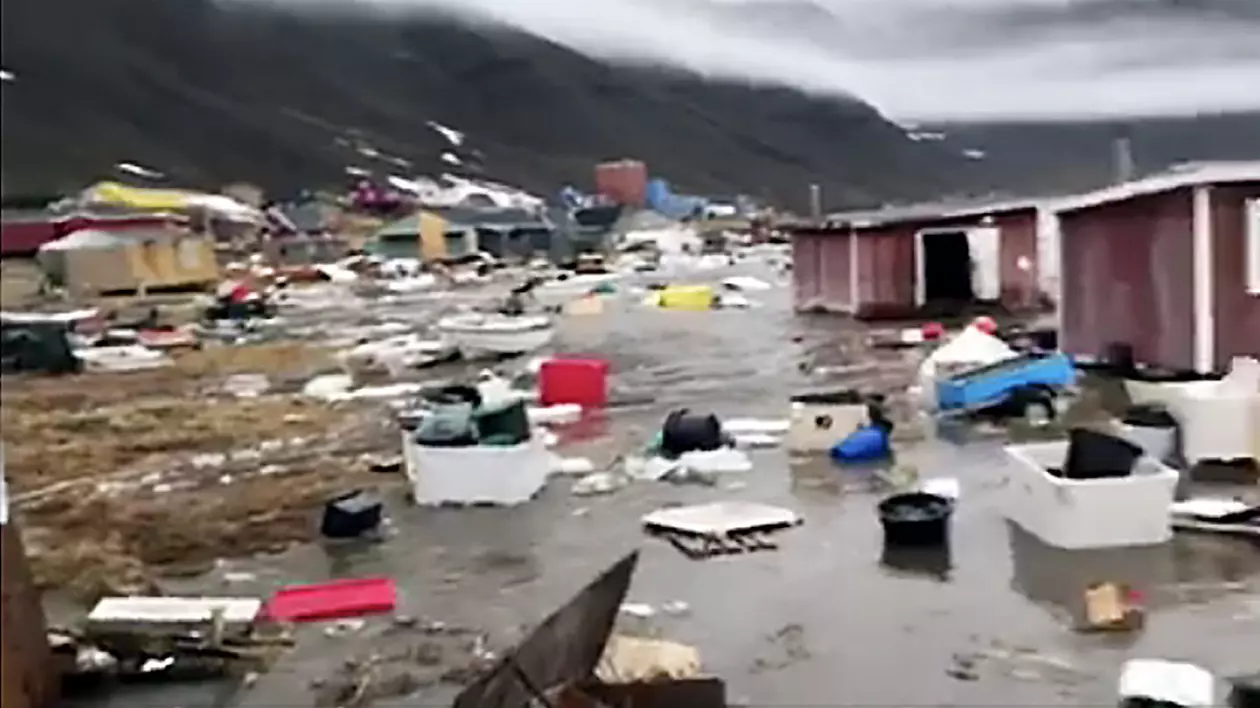 VIDEO | Tsunami în Groenlanda, în urma unui cutremur. Mai multe persoane sunt date dispărute