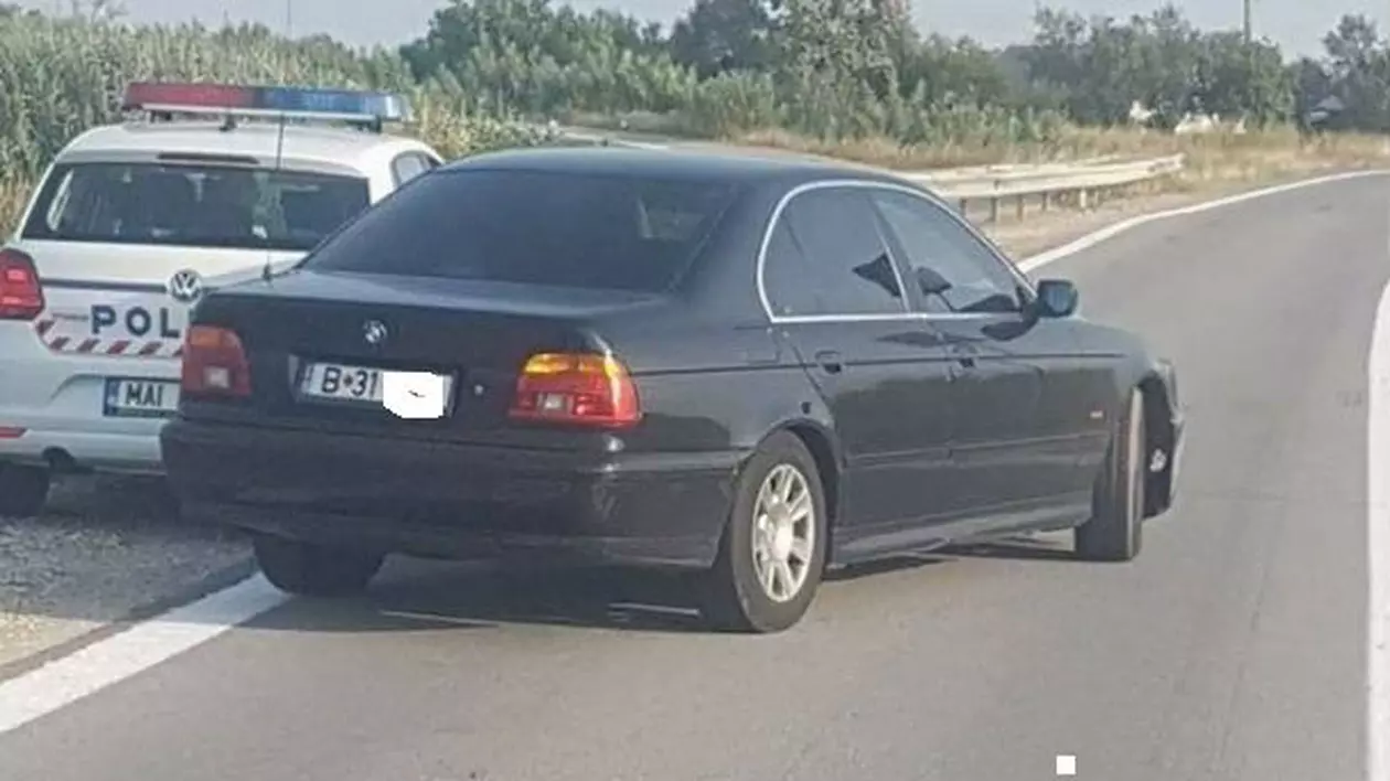 Un BMW negru misterios a ajuns spaima șoferilor pe A1