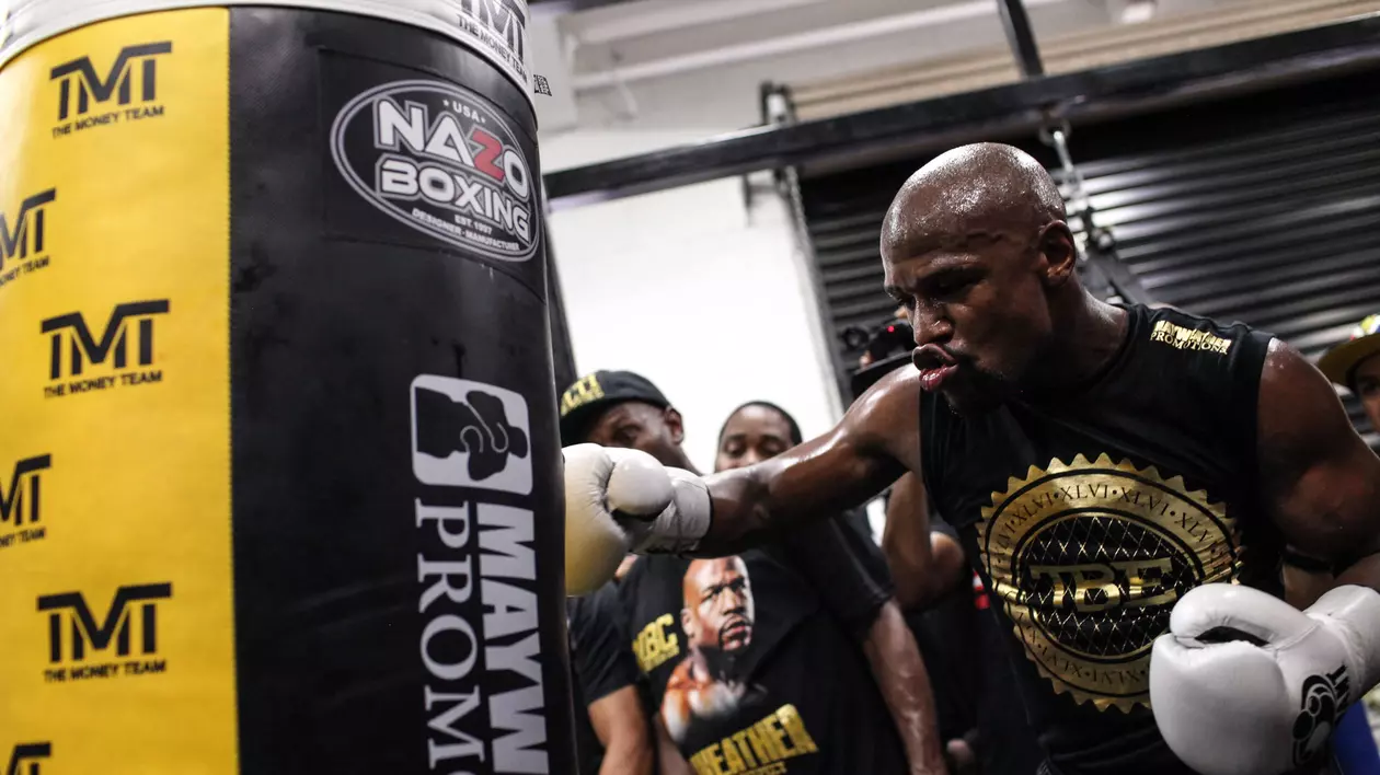 Floyd Mayweather, în timpul unui antrenament. (FOTO: HEPTA)