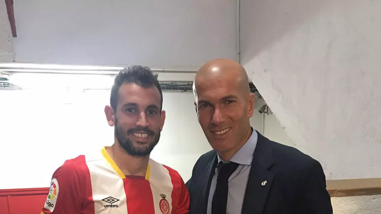 Cristhian Stuani s-a fotografiat cu Zinedine Zidane, după ce Girona a bătut-o pe Real Madrid cu 2-1