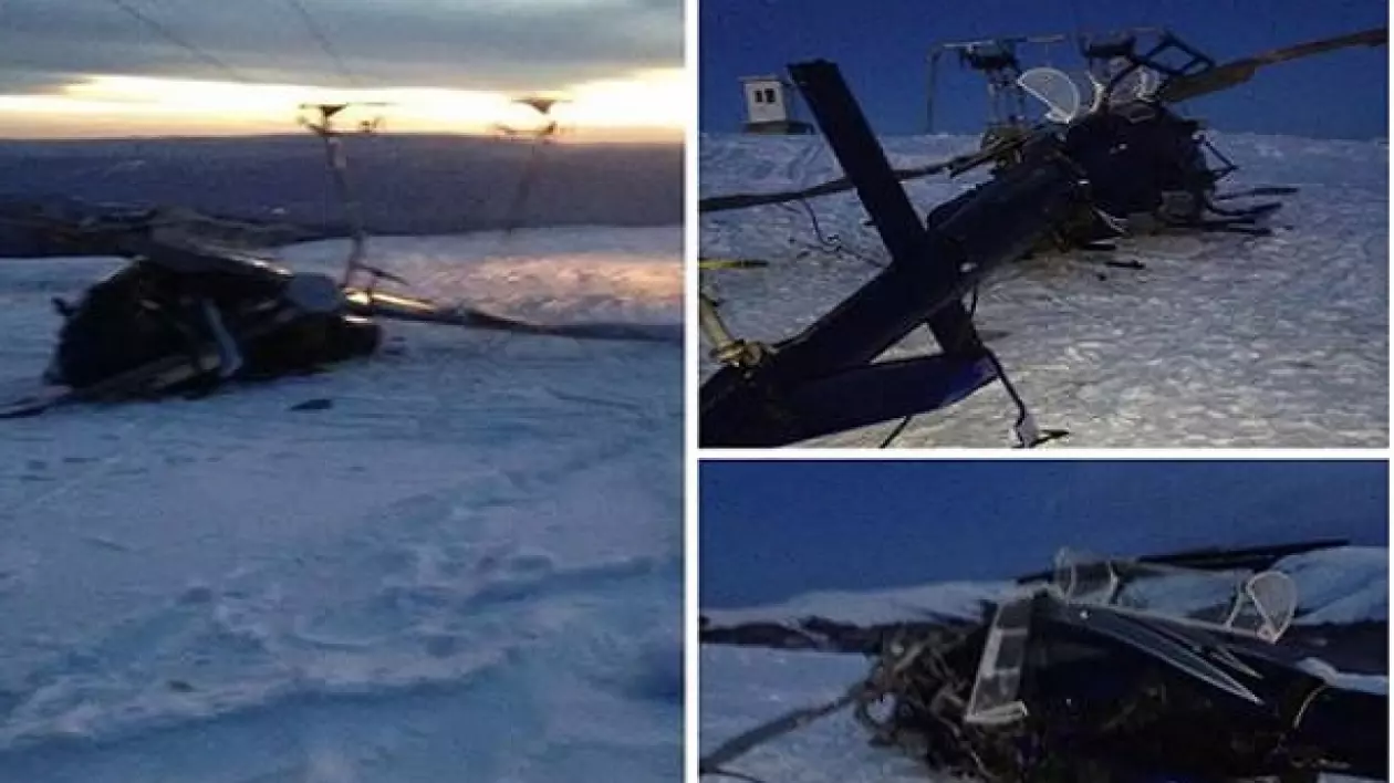 Elicopterul omului de afaceri Romeo Dunca s-a răsturnat pe munte, după ce a fost luat de vânt