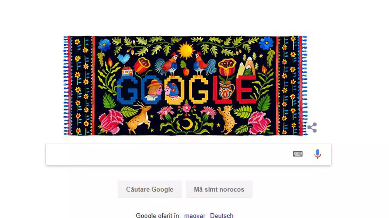 Ziua Națională a României 2017, sărbătorită de Google cu un doodle special